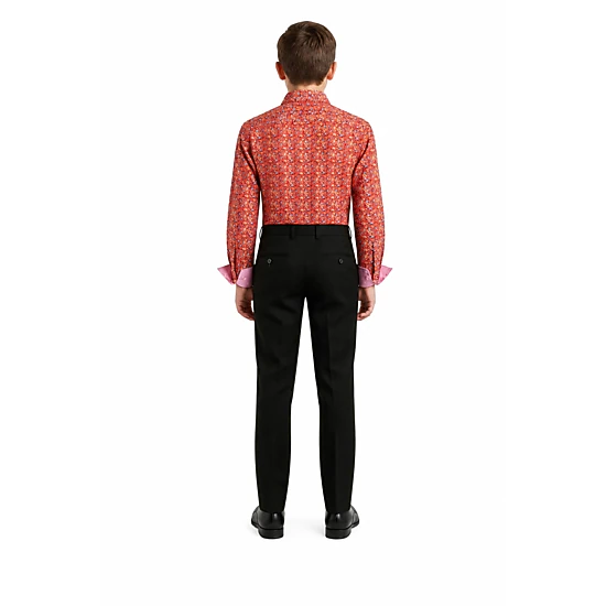 Elie Balleh Boys Slim Fit Paisley Print Shirt