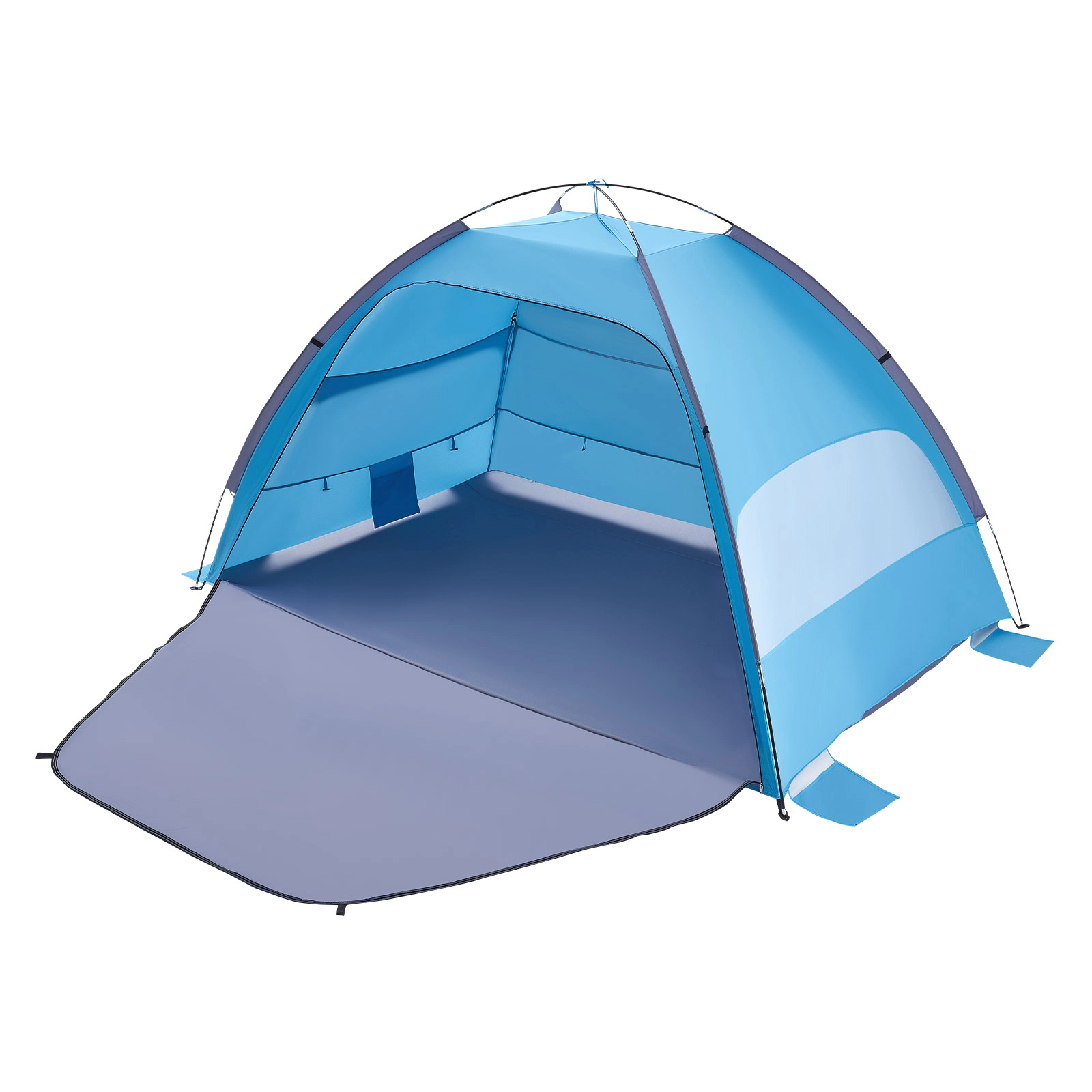 HONGGE Beach Tent Sun Shelter for 4 People, UPF 50+ Portable Sun Shade Canopy with Sand Pockets for Camping & Fishing