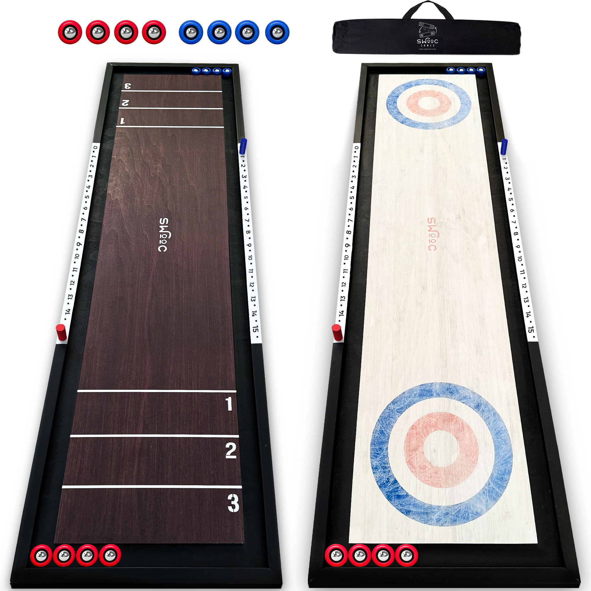 Swooc Games | 2-in-1 Premium Shuffleboard and Curling Game