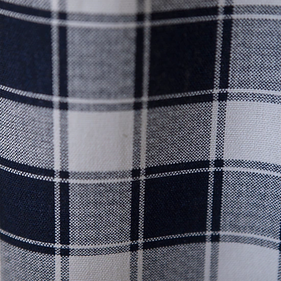 Ellis Curtain Country Check Tailored With 1.5" Rod Pocket Window Tiers 56" x 24" Navy