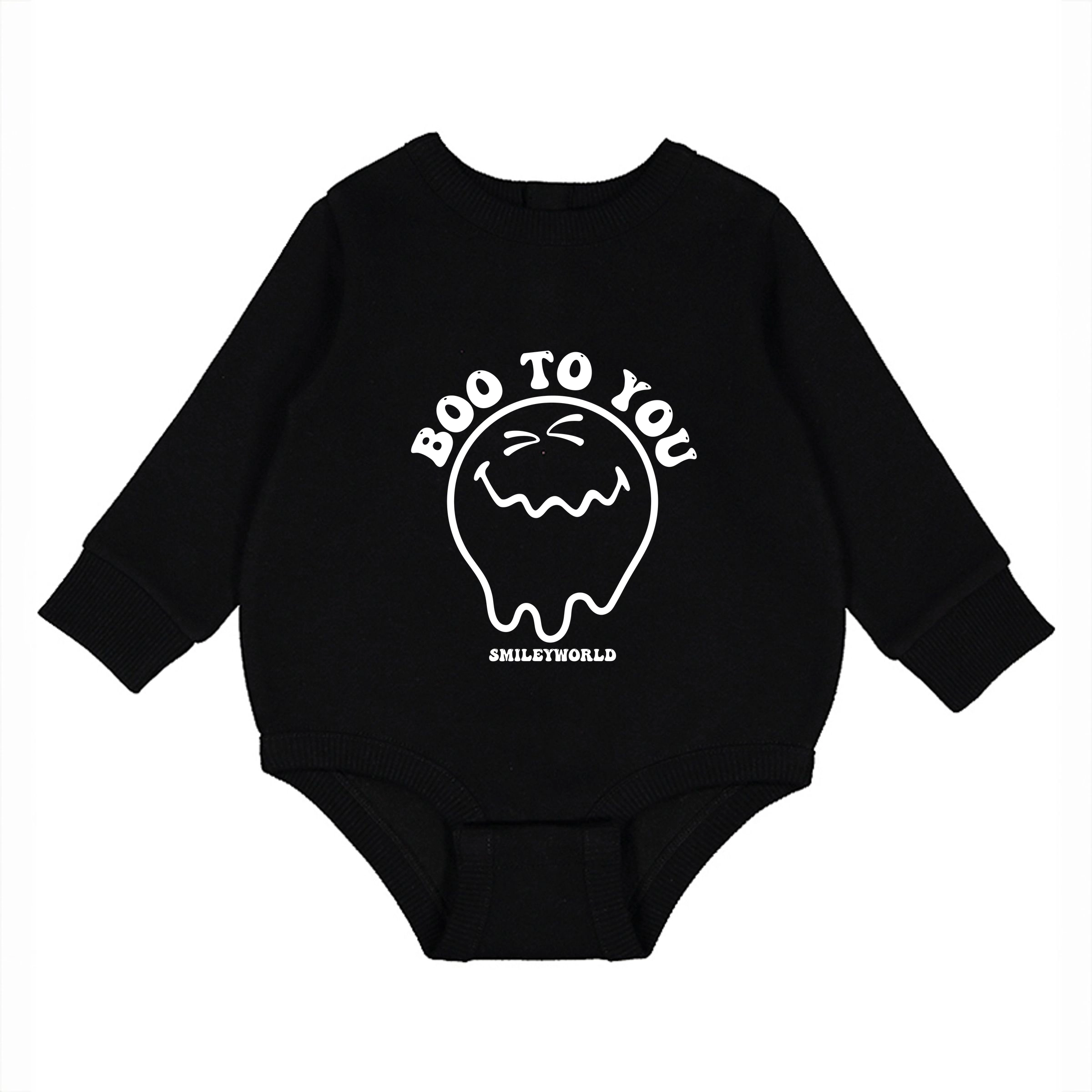 The Juniper Shop - Infant Fleece BodySuit SmileyWorld Boo To You