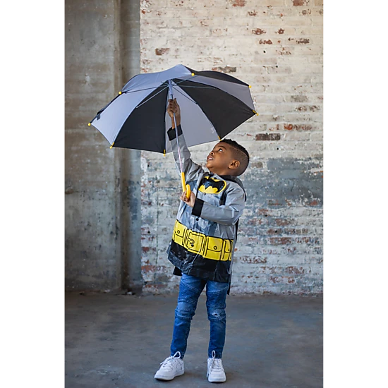 DC Comics Justice League Cosplay 3-Piece Rain Jacket and Umbrella Set