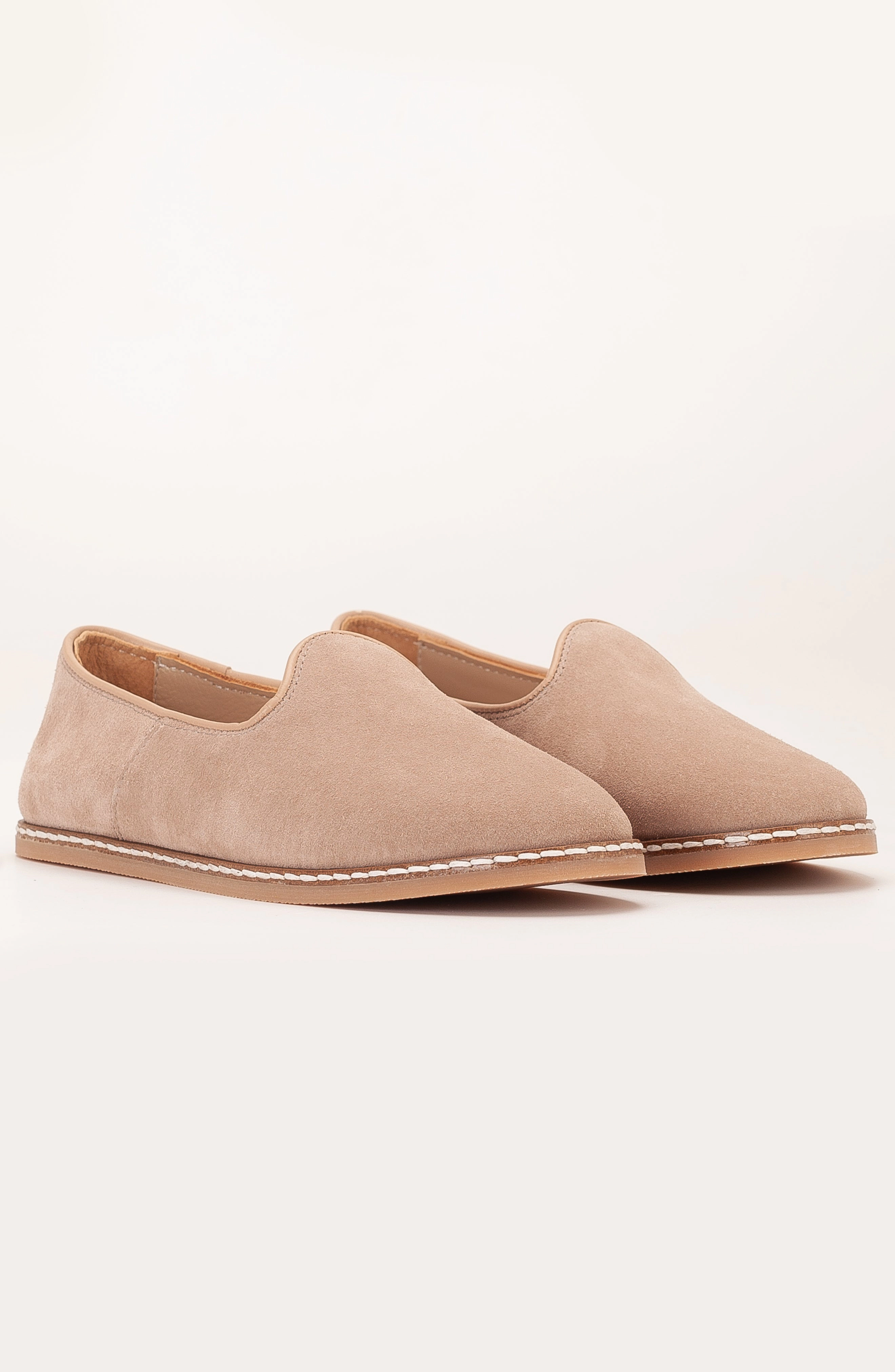 Forever & Always Womens Istanbul Suede Leather Slip On Flats