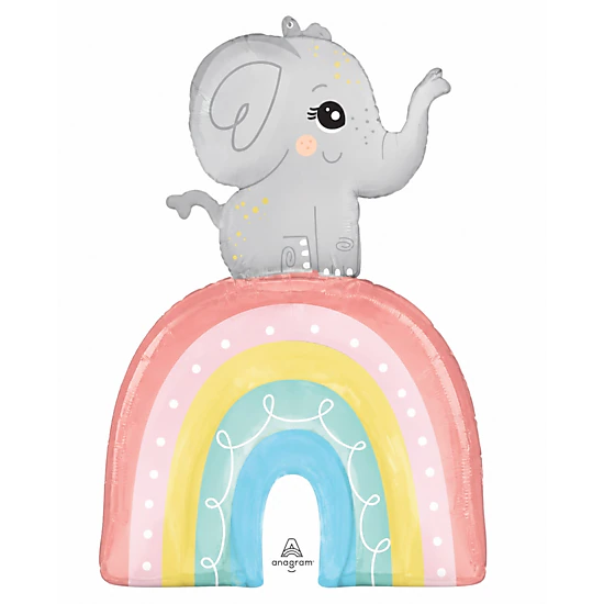 LoonBalloon 30-Inch Baby Elephant Foil Balloon, Color: Multicolor ...