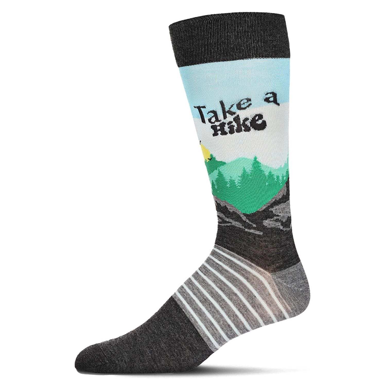 MeMoi Men's Take A Hike Bamboo Crew Socks