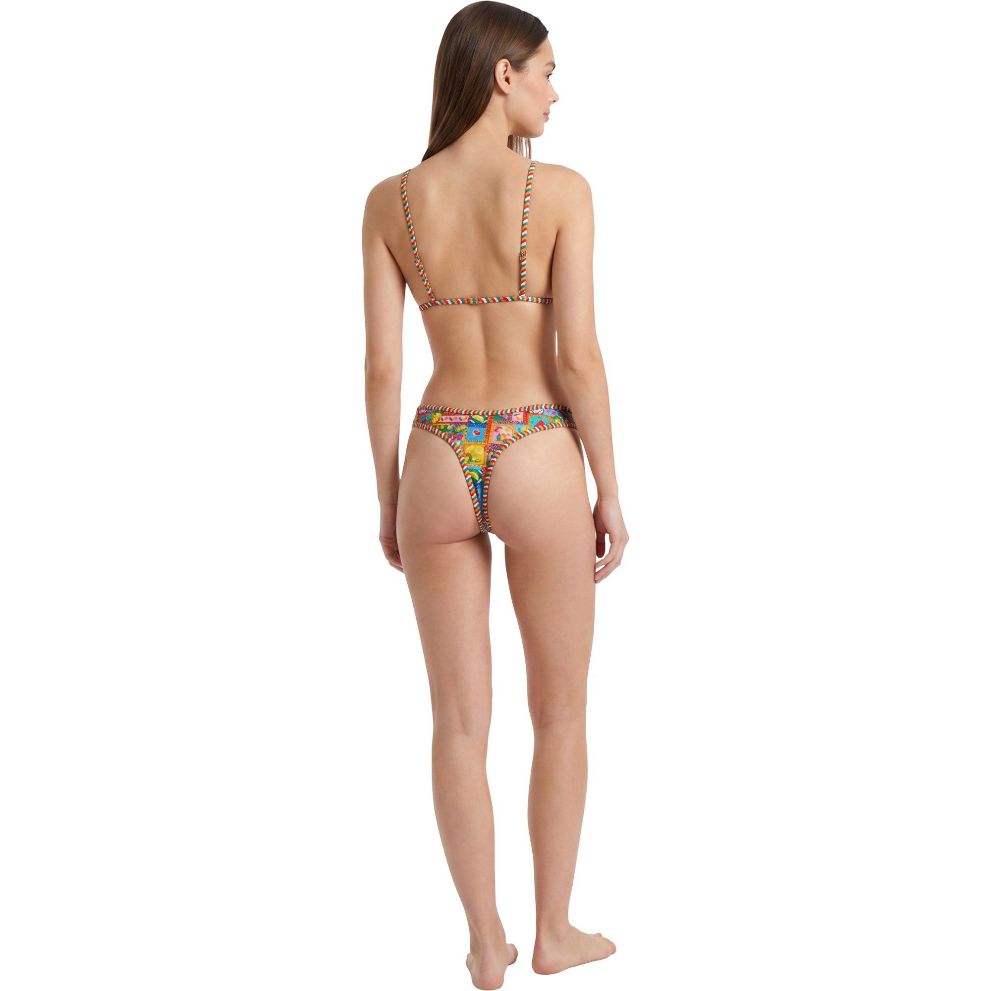 Anna-Kaci Women’s Printed Triangle Bikini Set, Low-Rise Bottoms