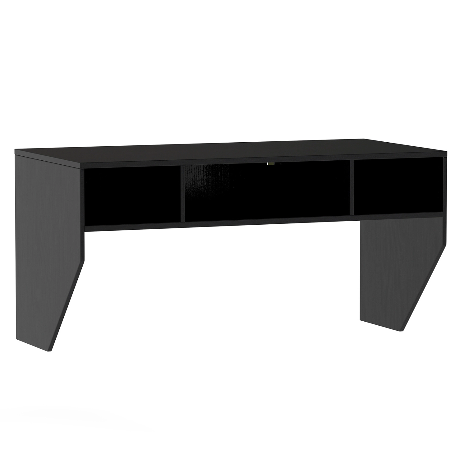 LJG Wall-Mounted Computer Desk Floating Laptop with 3 Storage Compartments