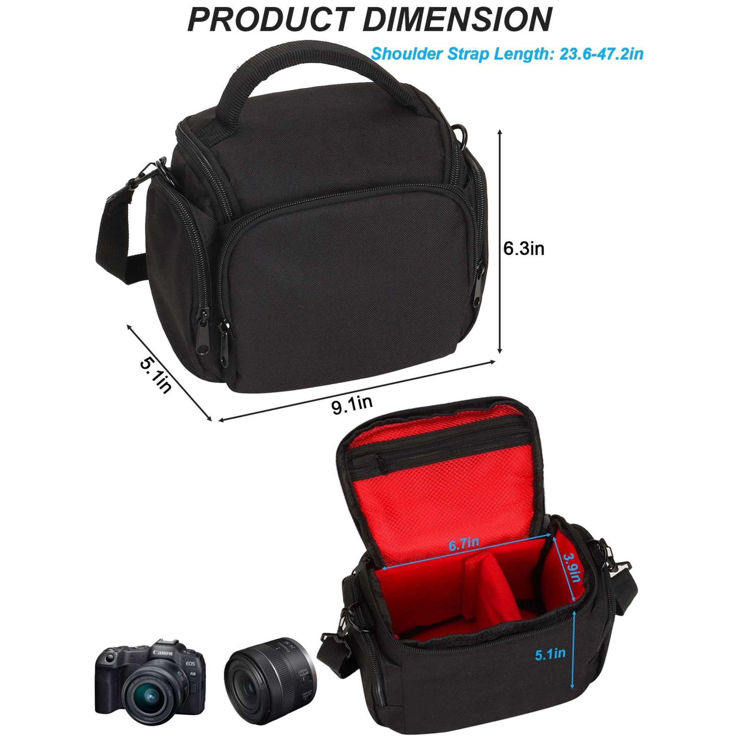 Home Collection Padded Waterproof Camera Crossbody Bag with Multi Pockets