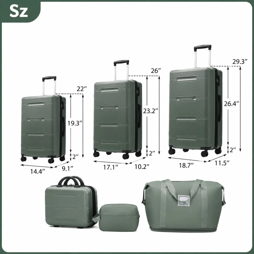 WOW PIONEER Lightweight Hard Case Checked Luggage