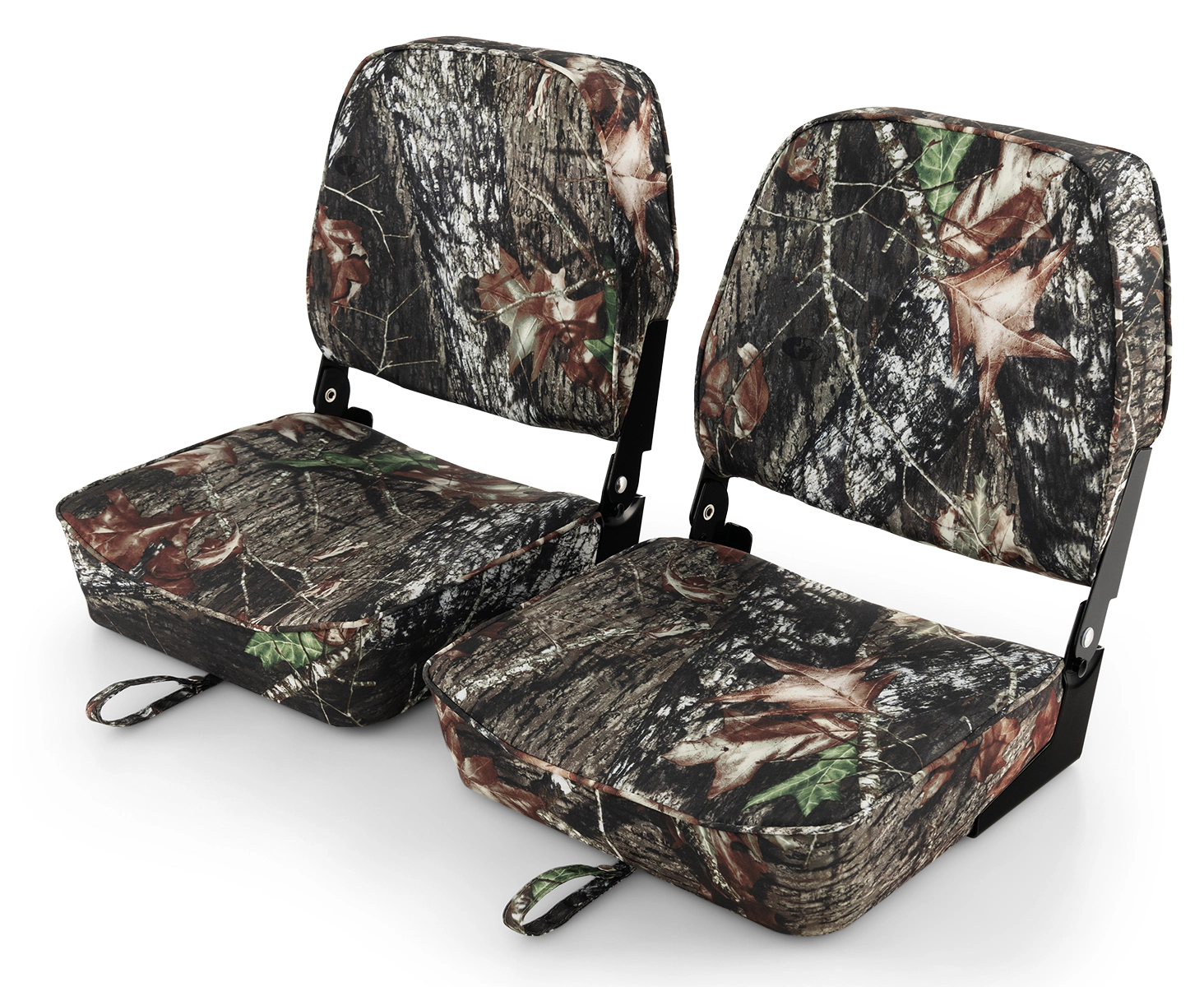 SUGIFT 2-Piece Folding Boat Seats, 400 lb Capacity per Seat, Camouflage, 5-Inch Padding