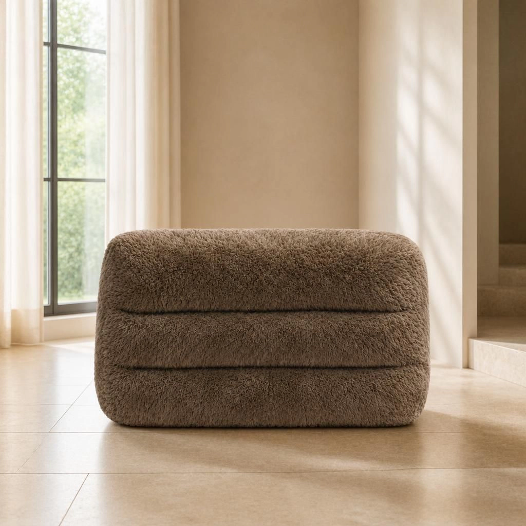 GOODSILO Comfy Soft Boucle Upholstered Lazy Lounge Bean Bag Chair
