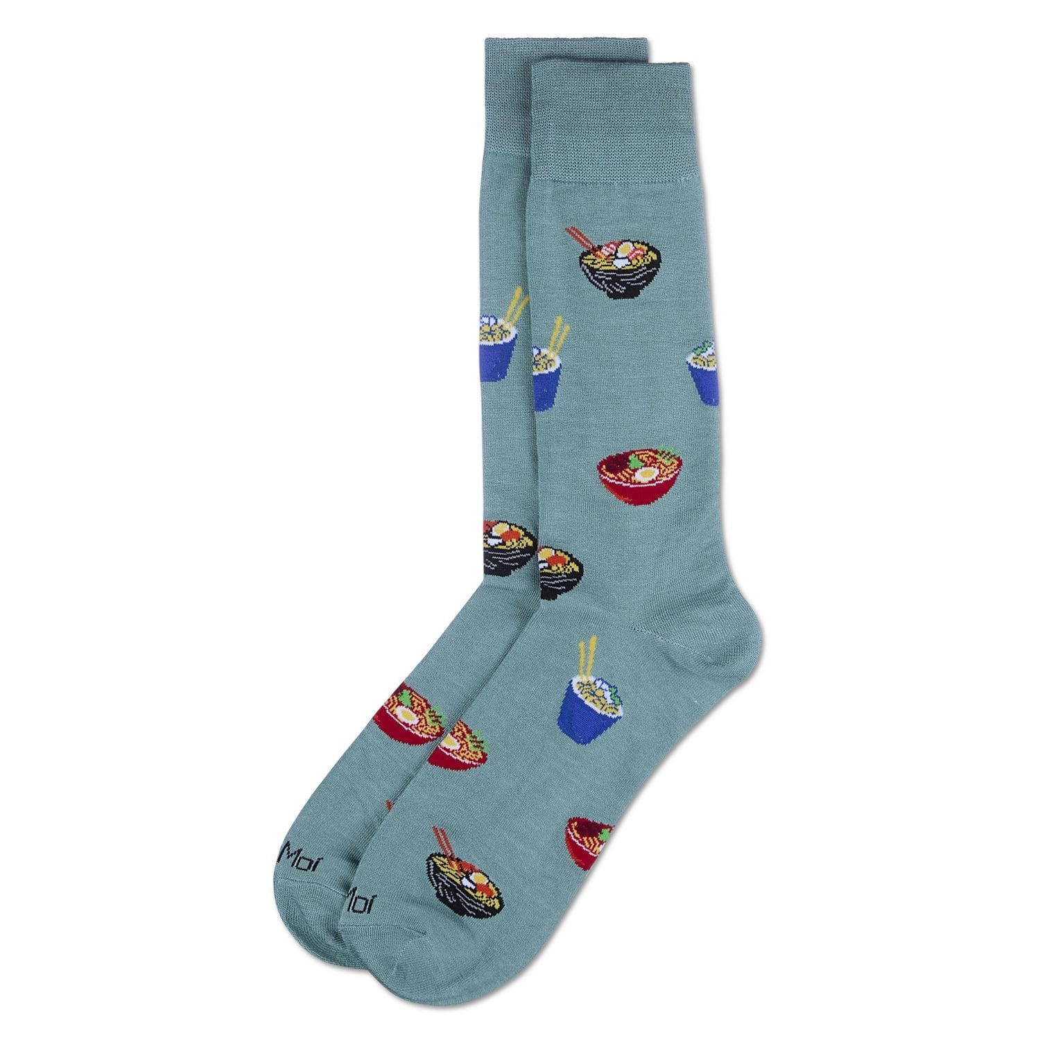 Memoi Men's Ramen Rayon From Bamboo Crew Socks