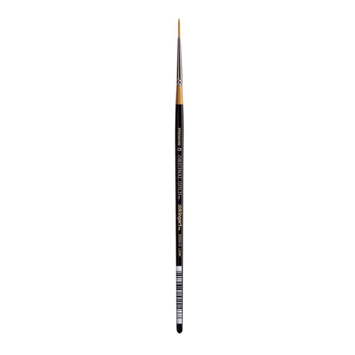 KINGART Original Gold 9350 Liner Golden Taklon Brush