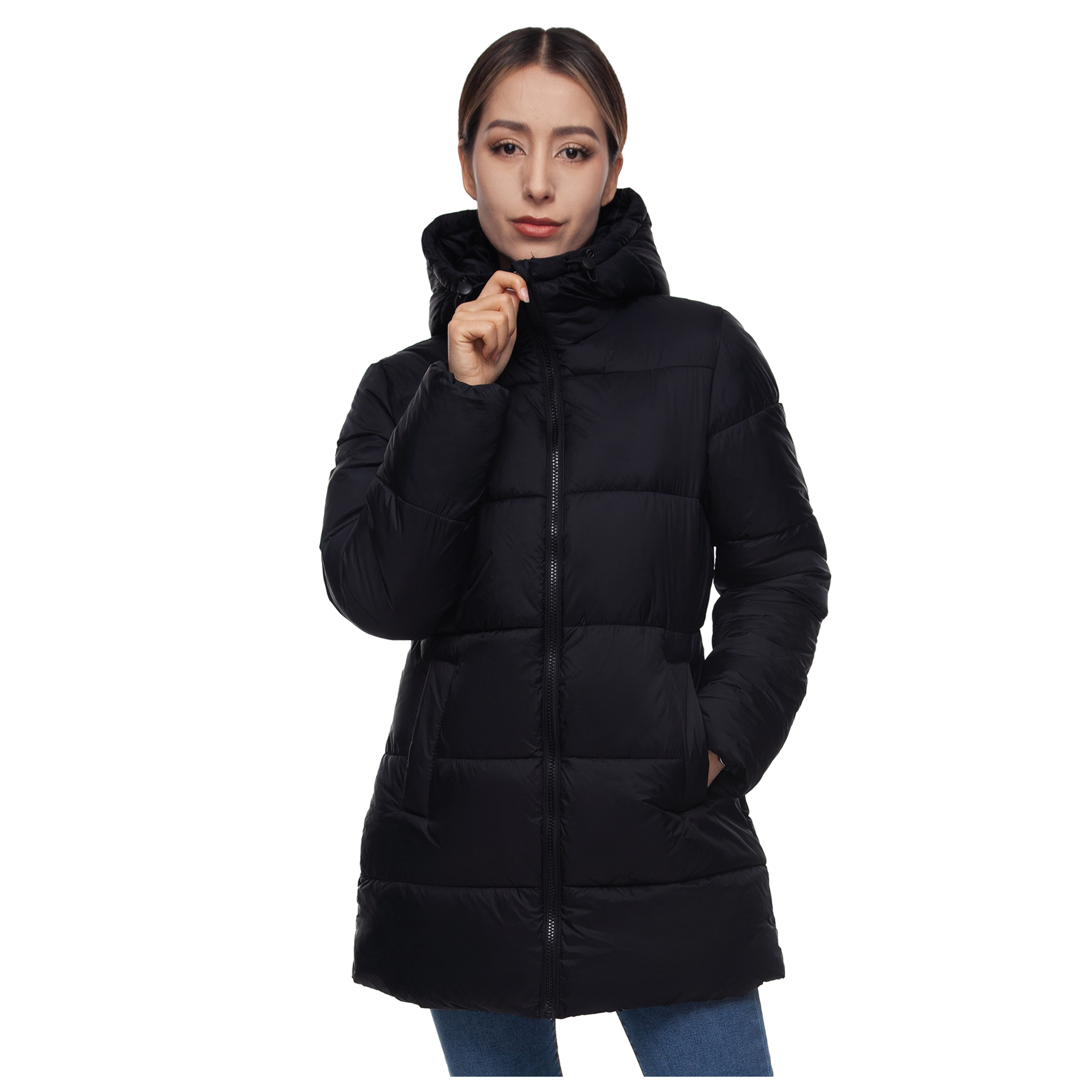 Rokka&Rolla Womens Mid-Length Lightweight Puffer Jacket