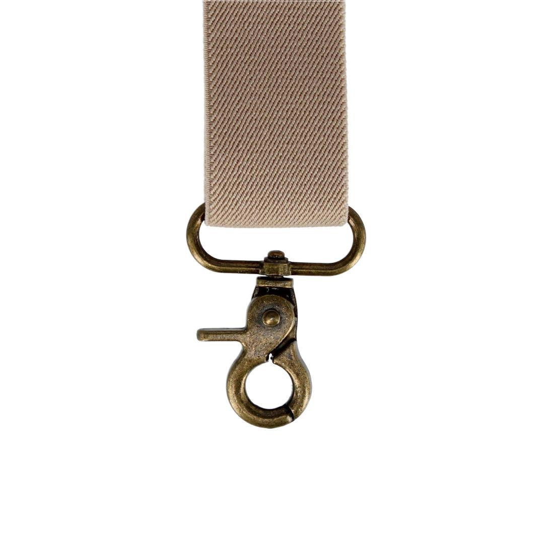 CTM Men's Elastic X-Back Brass Swivel Hook Suspenders