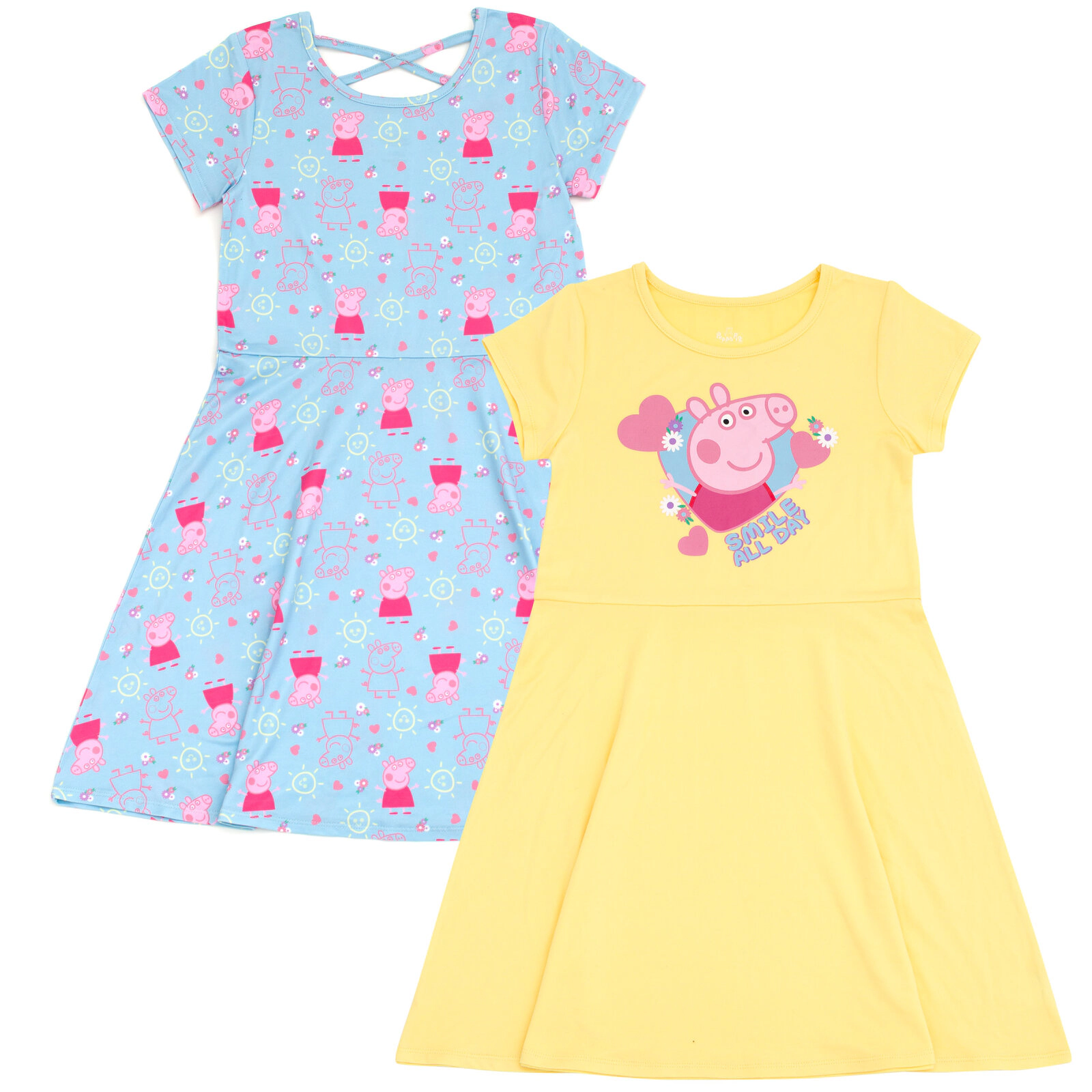Peppa Pig Girls' 2-Pack Skater Dresses