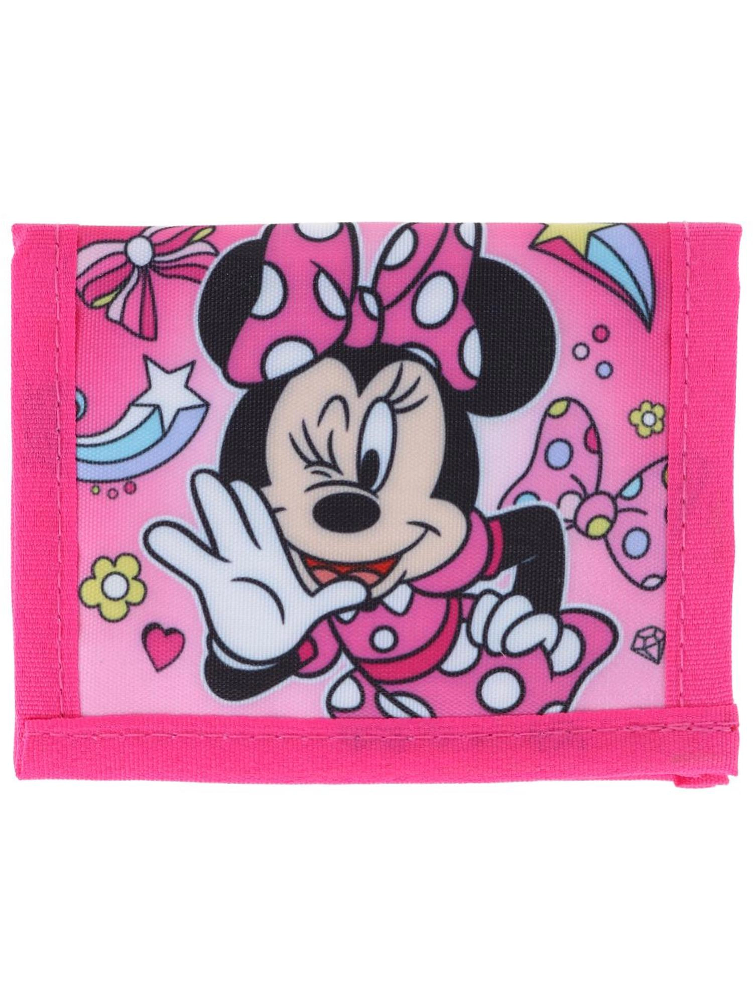 CTM Kid's Minnie Mouse Bifold Wallet with  Hook and Loop Closure