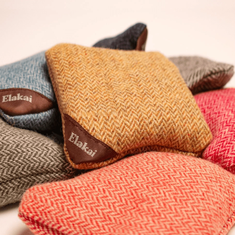 Elakai Herringbone Wool Aviator Cornhole Bags