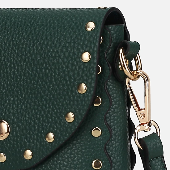 Mia K Collection Filomena Pebble Vegan Leather Crossbody - Gold-Tone Hardware