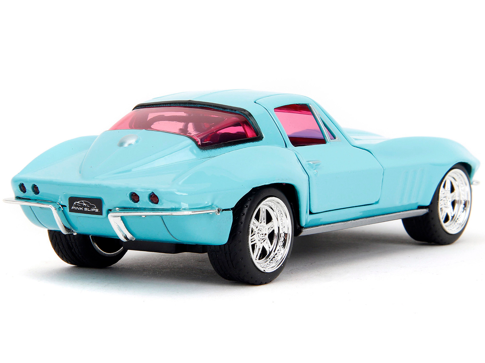 Jada 1966 Chevrolet Corvette Light Blue with Pink Tinted Windows "Pink Slips" Series 1/32 Diecast Model Car by Jada