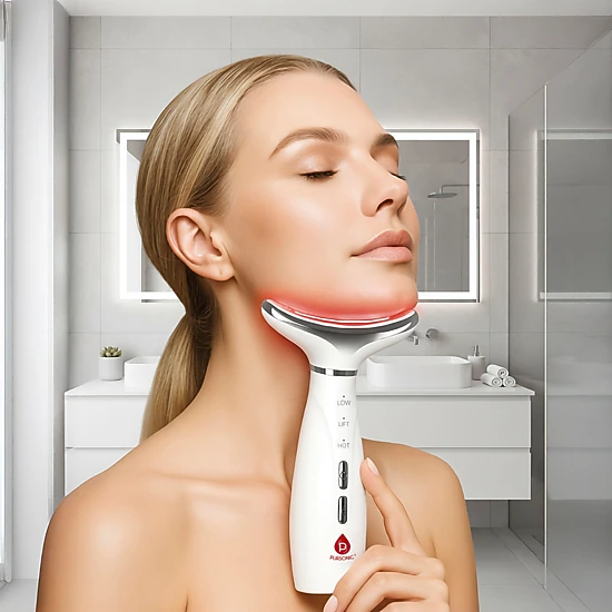 Pursonic Women’s Anti-Aging Skincare Set: 7-in-1 Facial Therapy Device & Anti-Aging Serum Bundle