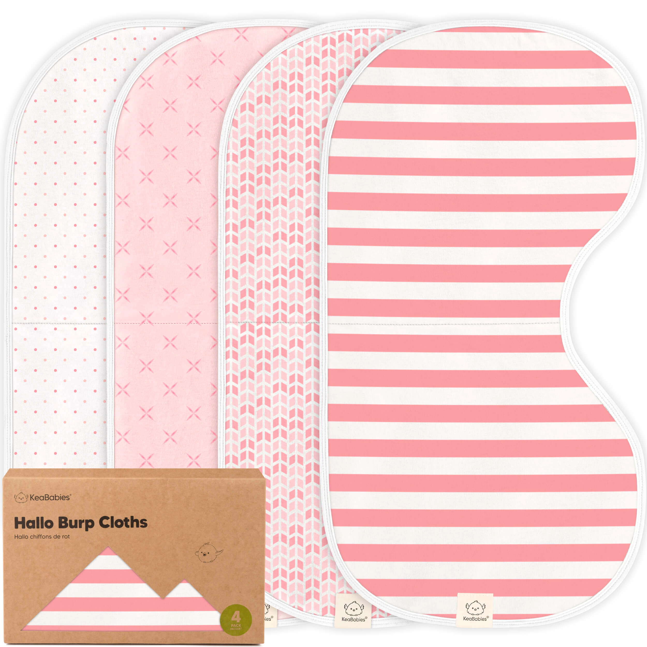 KeaBabies 4-Pack Hallo Burp Cloths