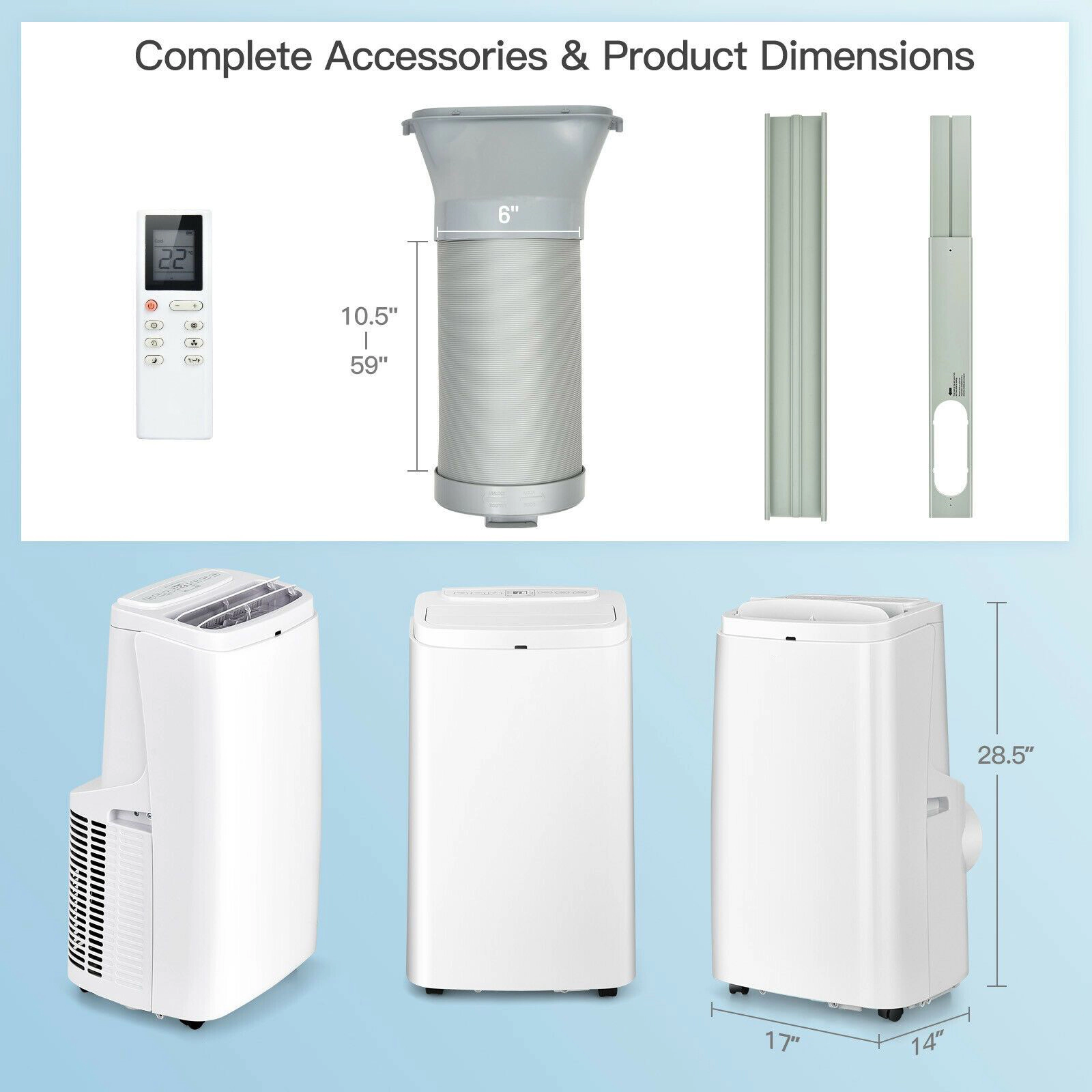 SlickBlue Unisex Portable 9000 BTU Air Conditioner