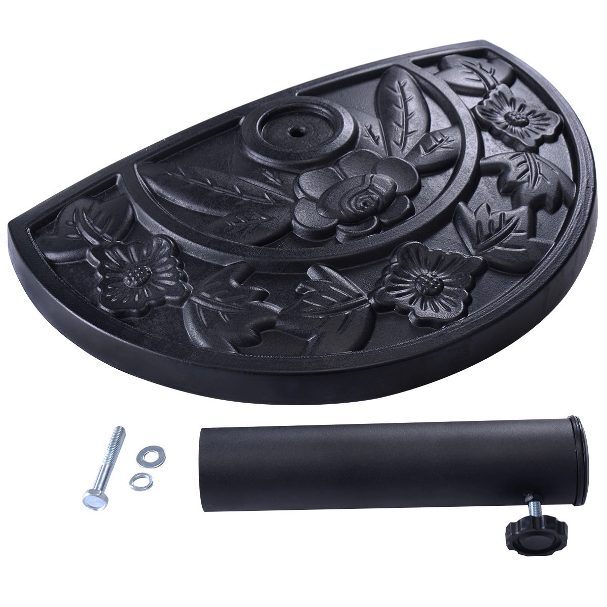 Hivvago 20 Inch Outdoor Patio Half Round Umbrella Base