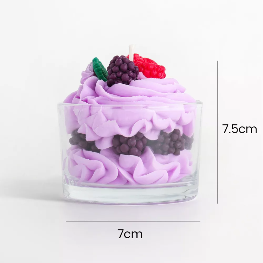 Jellycup Unisex Lavender Berry Scented Dessert Cup Soy Wax Candle