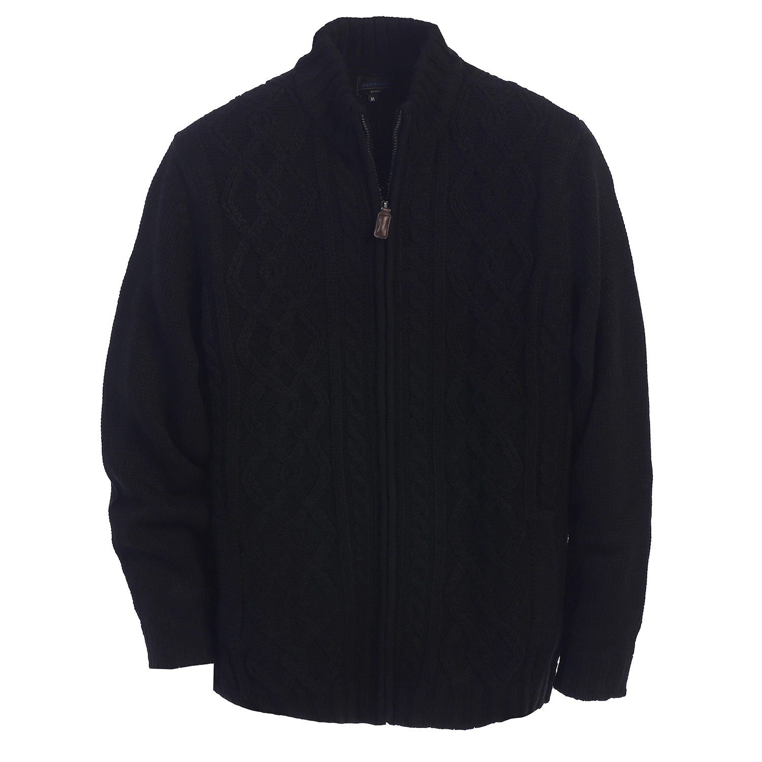 Gioberti Men's Heavy Weight Cardigan Twisted Knit Regular Fit Full-Zipper Sweater