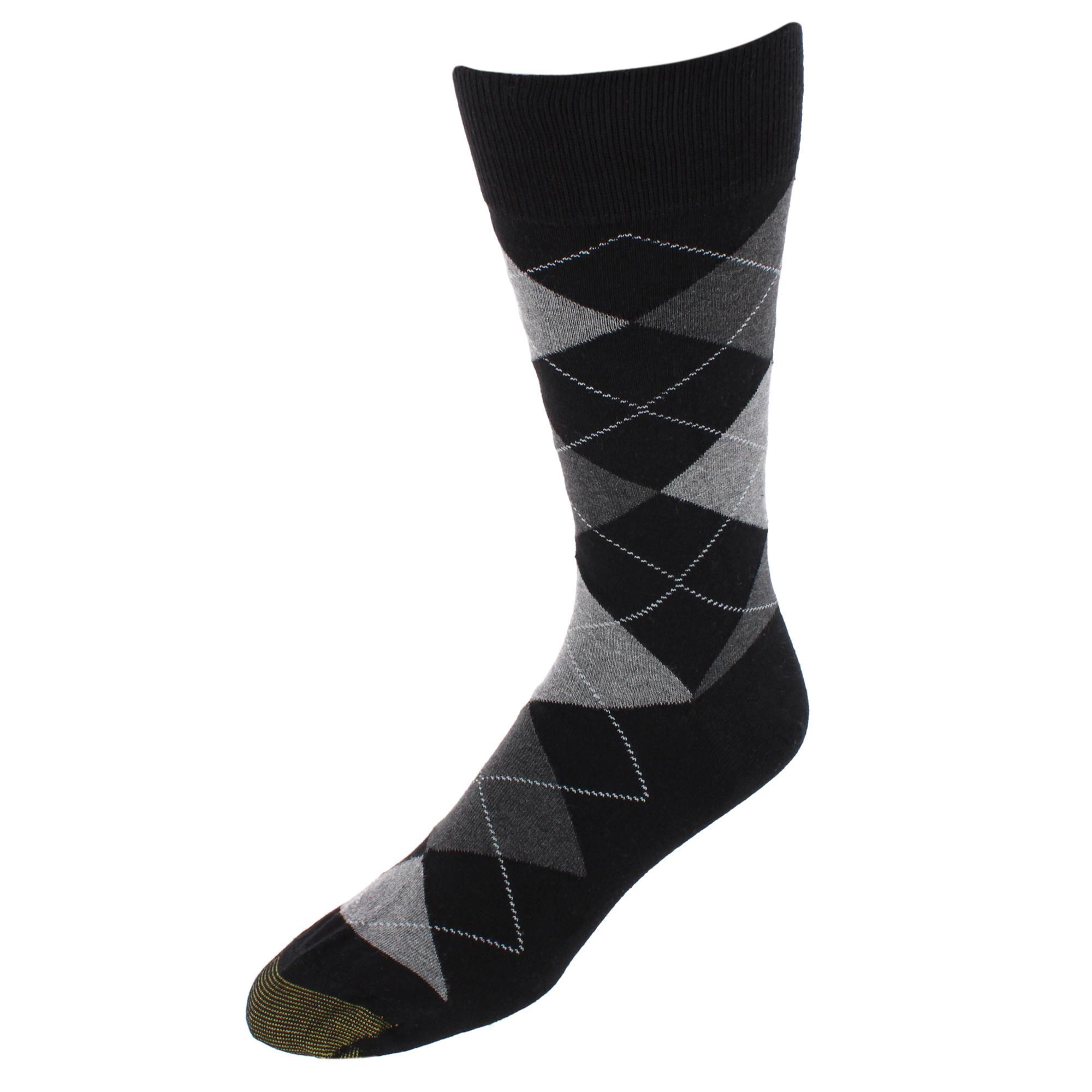Gold Toe Men's Carlyle Argyle Crew Dress Socks (Pack of 3)