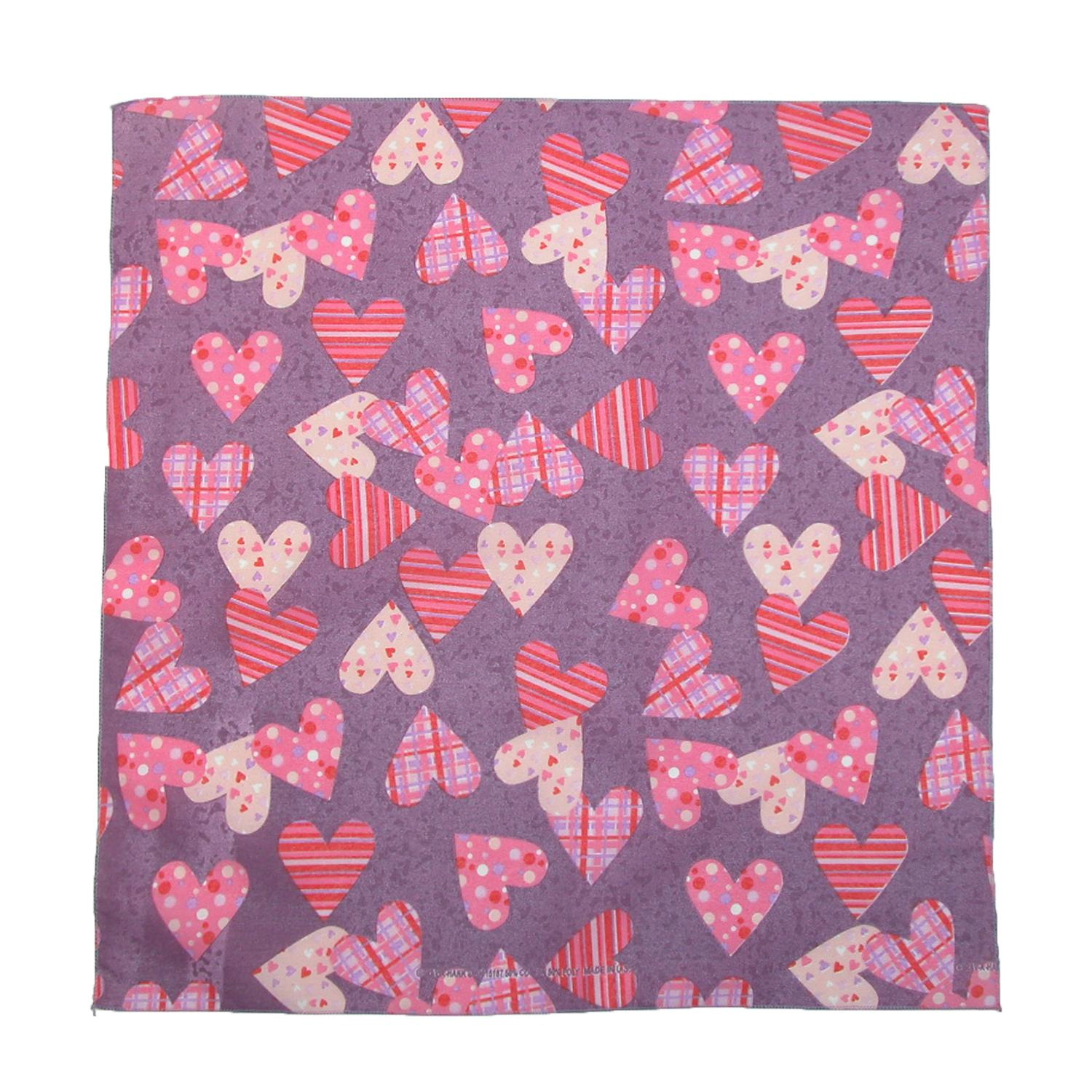 CTM Plaid and Polka Dot Heart Bandana
