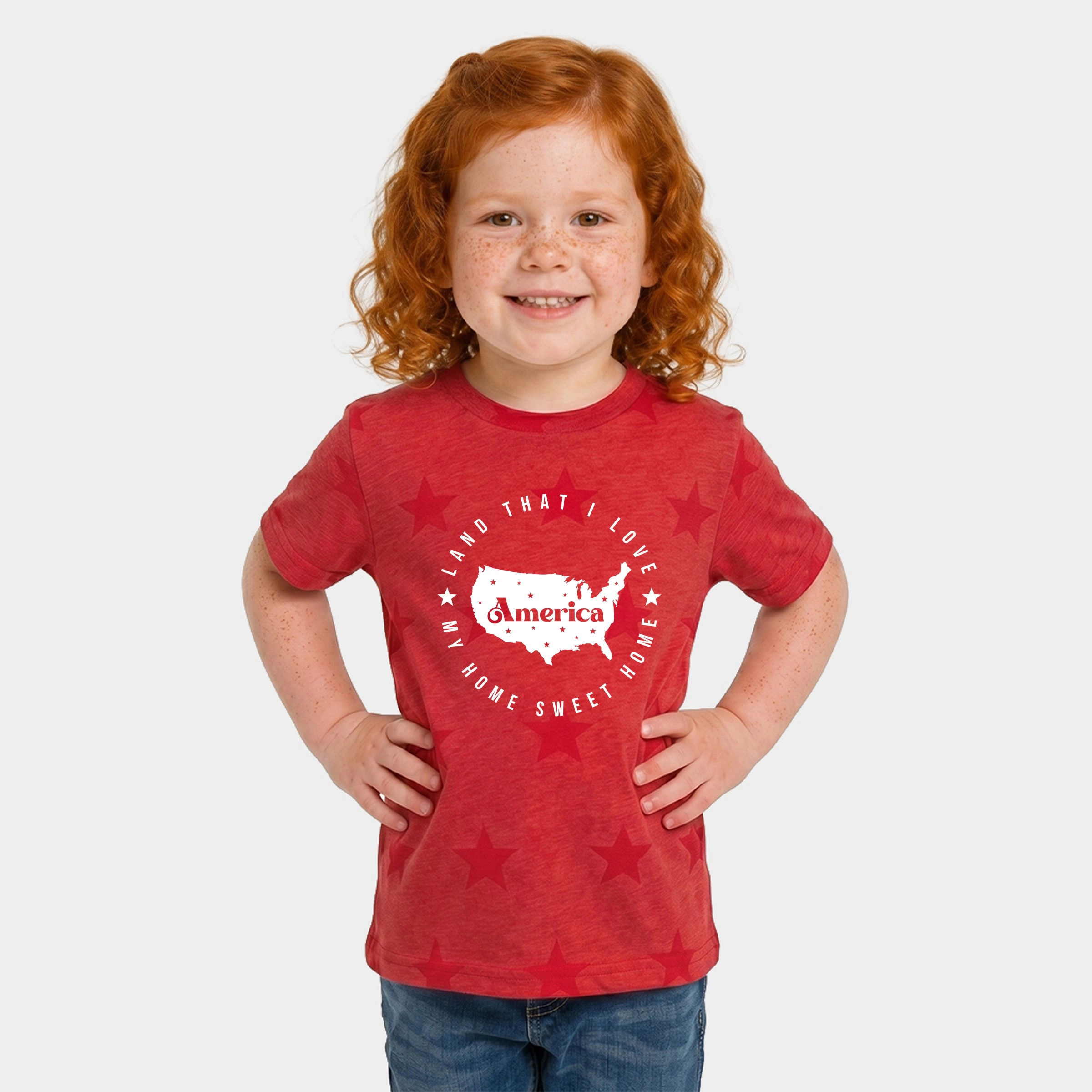 The Juniper Shop - Land That I Love Circle Toddler Short Sleeve Star Tee