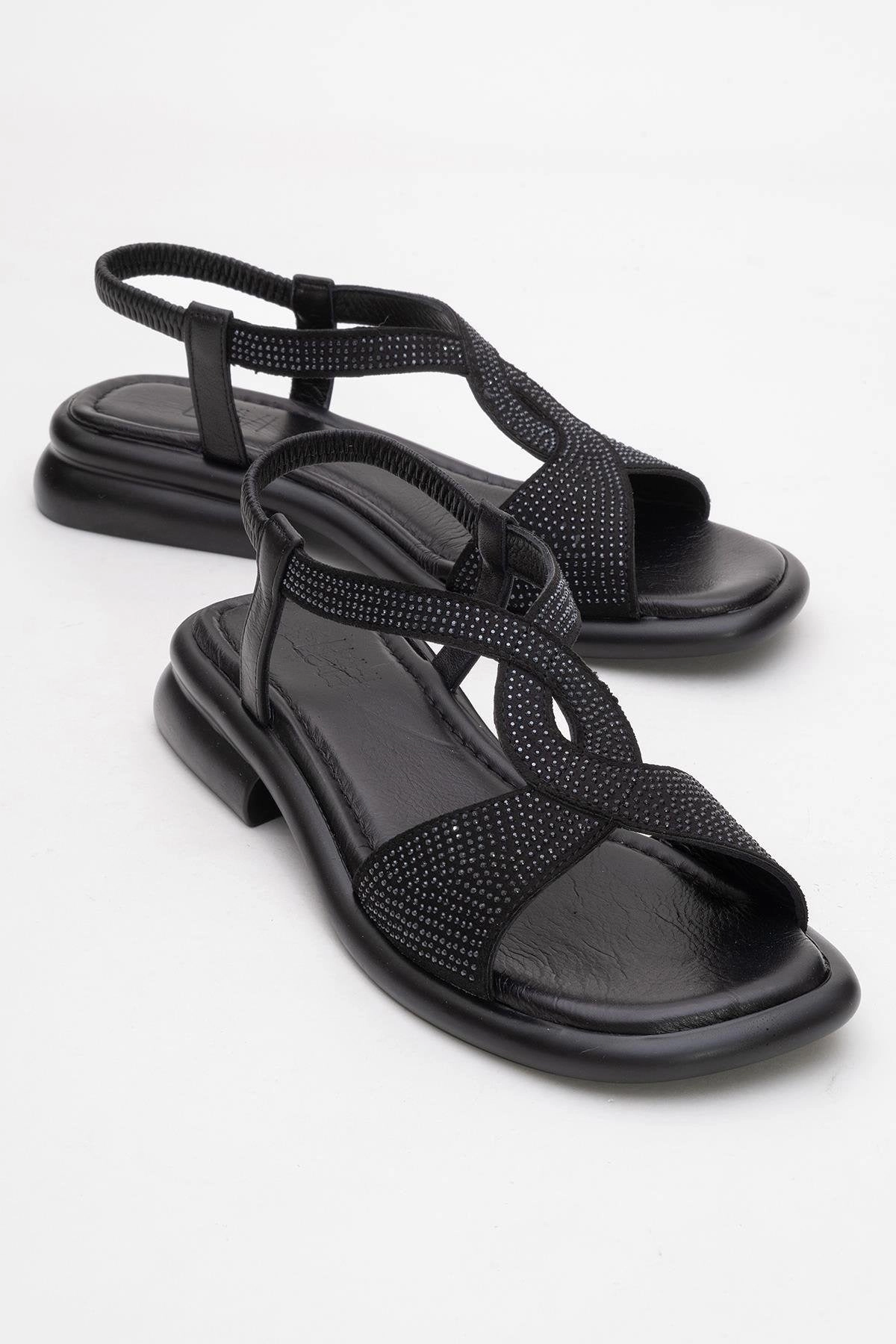 Forever & Always Womens Sieglinde Embellished Leather Sandals