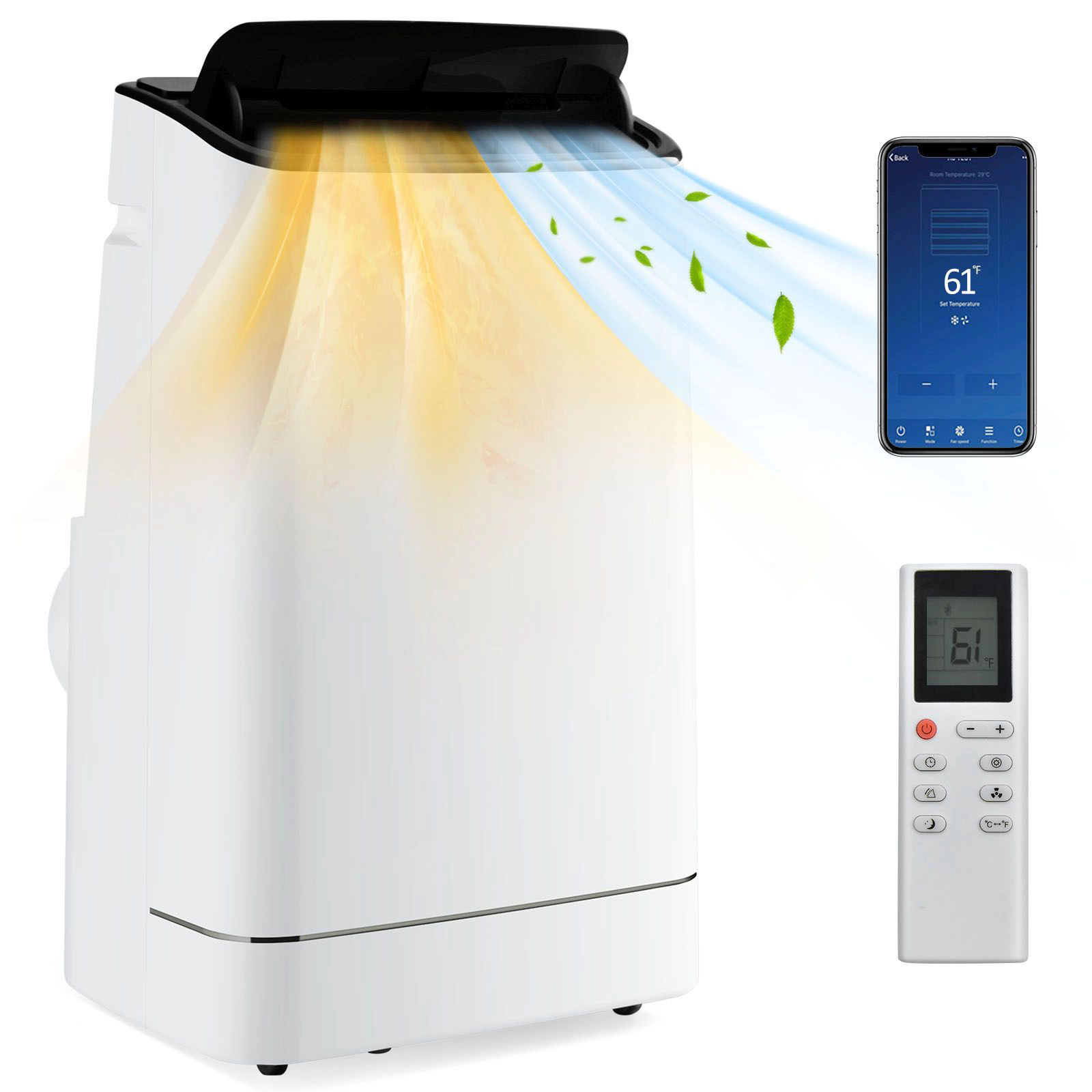 SlickBlue Unisex Portable 15000 BTU Heat Pump Air Conditioner