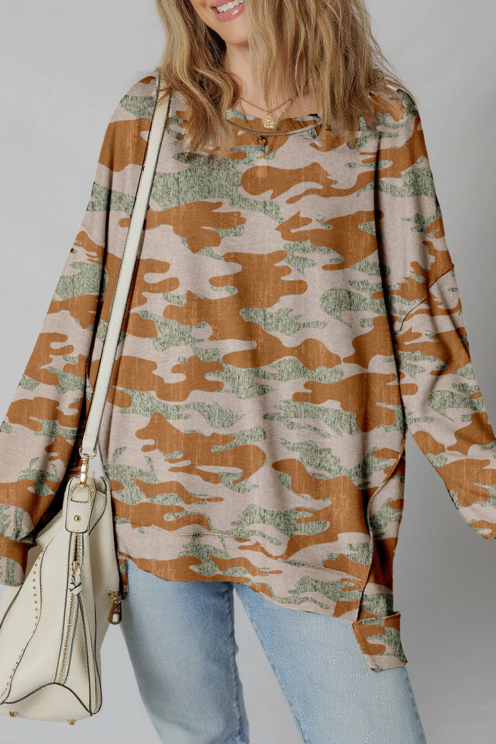 Threaded Pear Women's Elliot Patchwork Drop Shoulder Sweatshirt