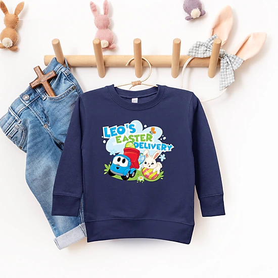 The Juniper Shop - Toddler Graphic Sweatshirt - Leo the Truck Leo's Easter Delivery