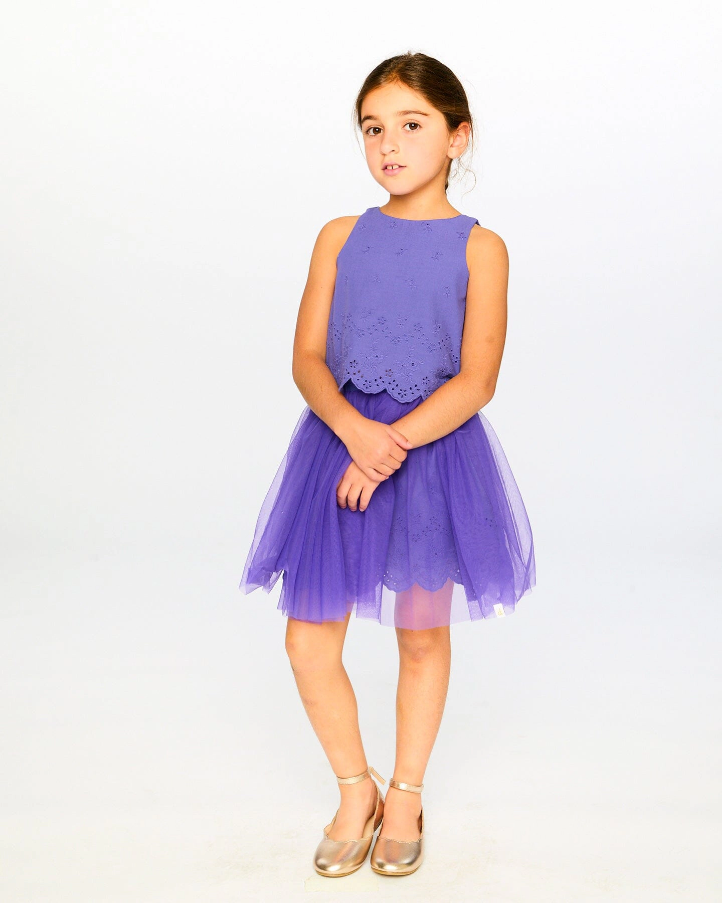 Deux par Girls Sleeveless Top and Skirt Set