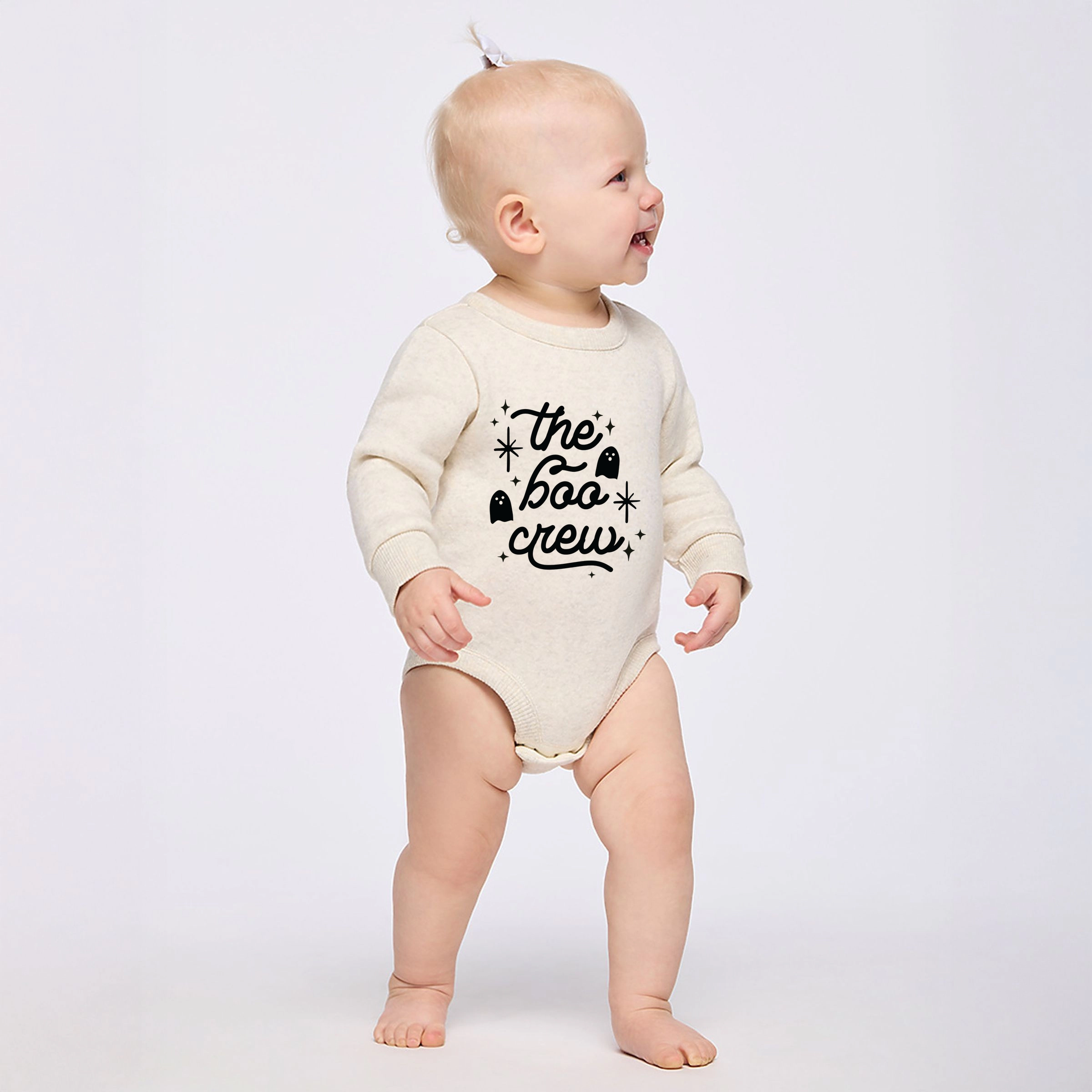 The Juniper Shop - Infant Fleece BodySuit Boo Crew Stars
