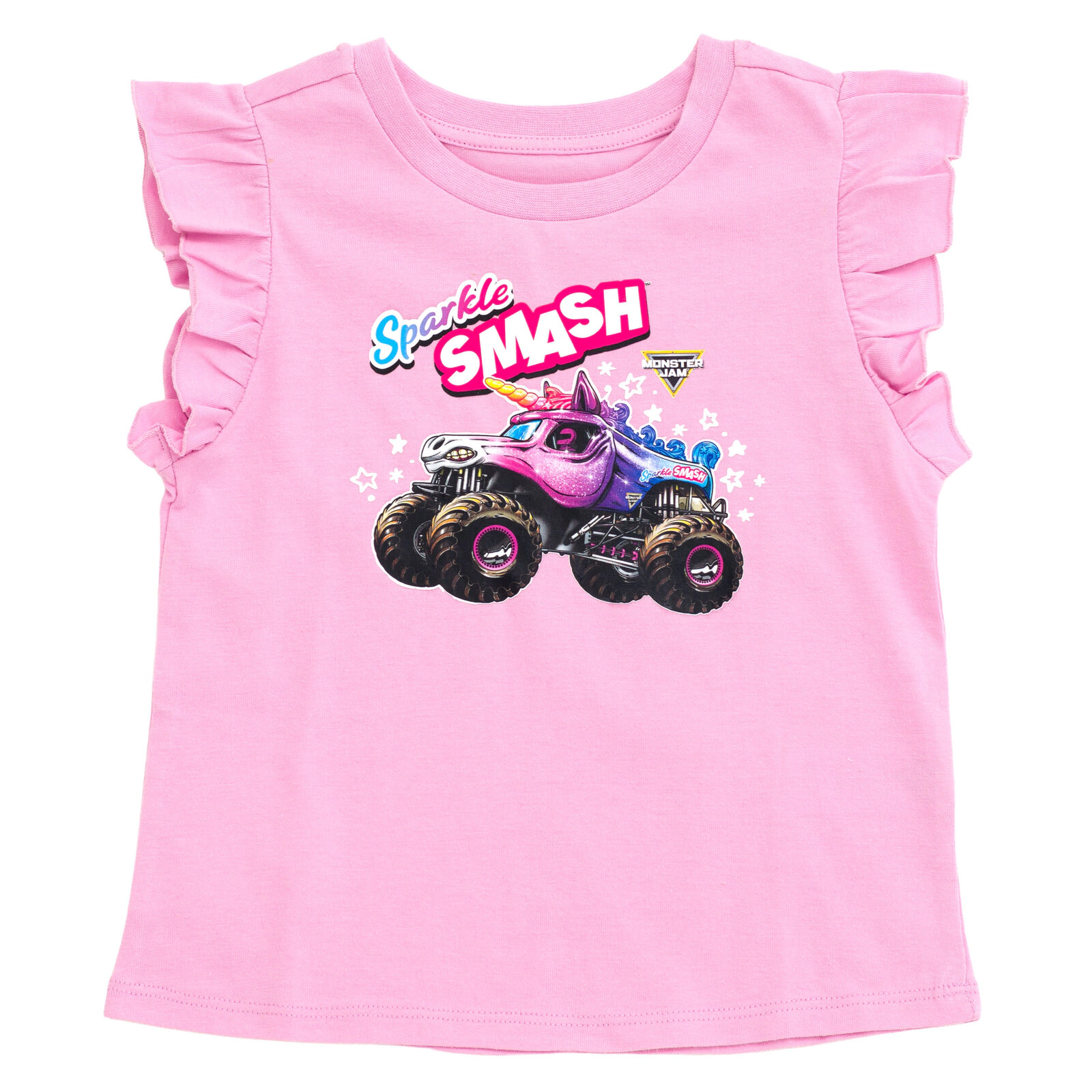 Monster Jam Sparkle Smash Girls' Shirt and Skirt Set with Bag