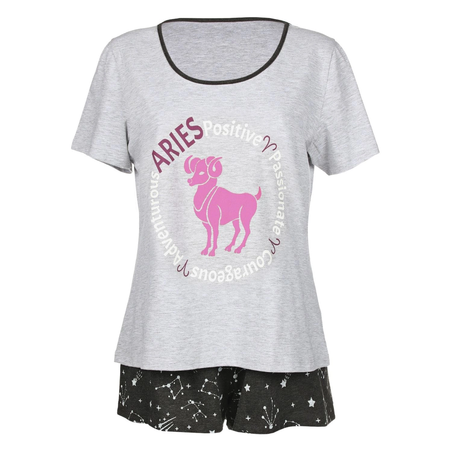MeMoi Women's Aries Zodiac Sign PJ Short Set
