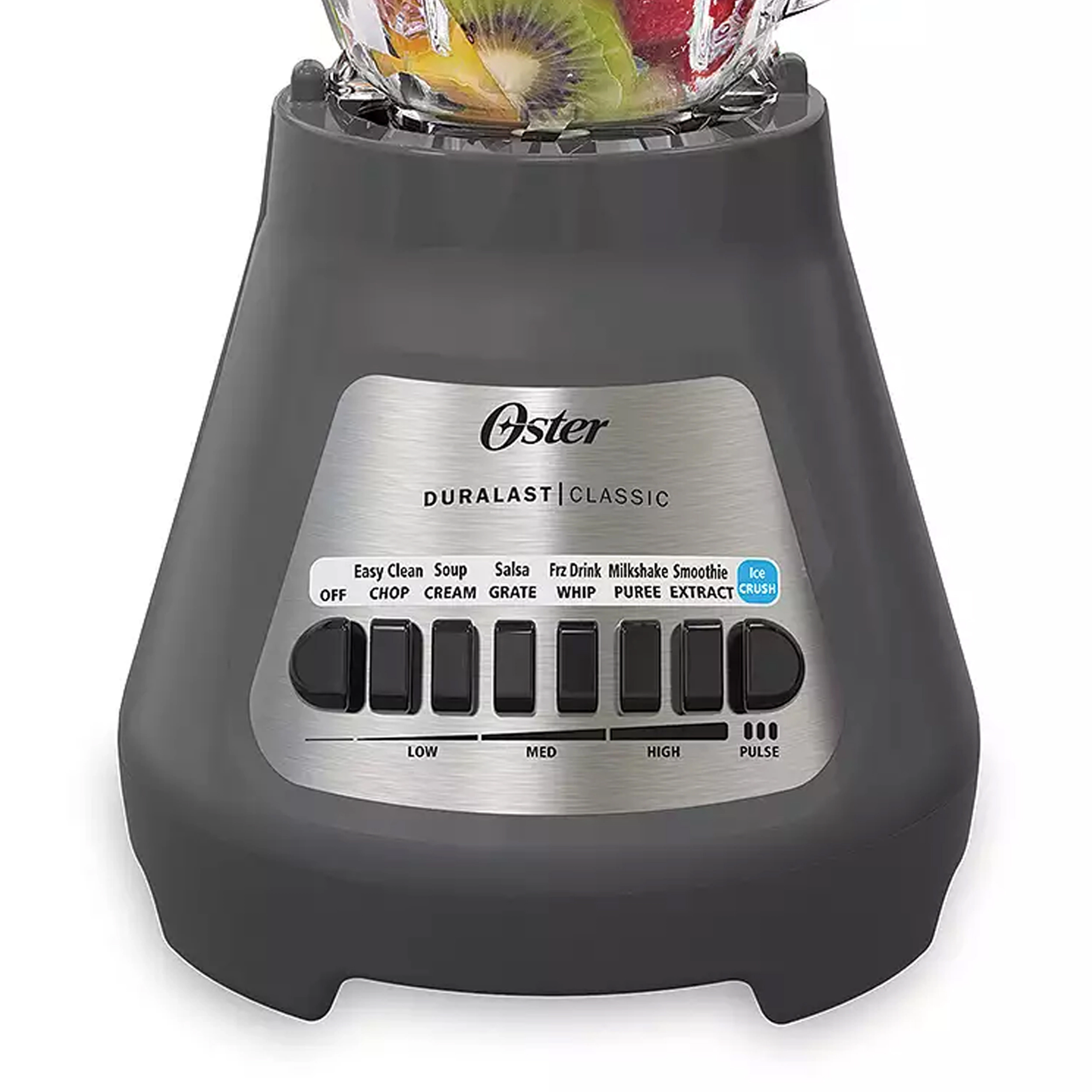 Oster Classic Duralast 8 Speed Blender with 6 Cup Glass Blending Jar in Grey