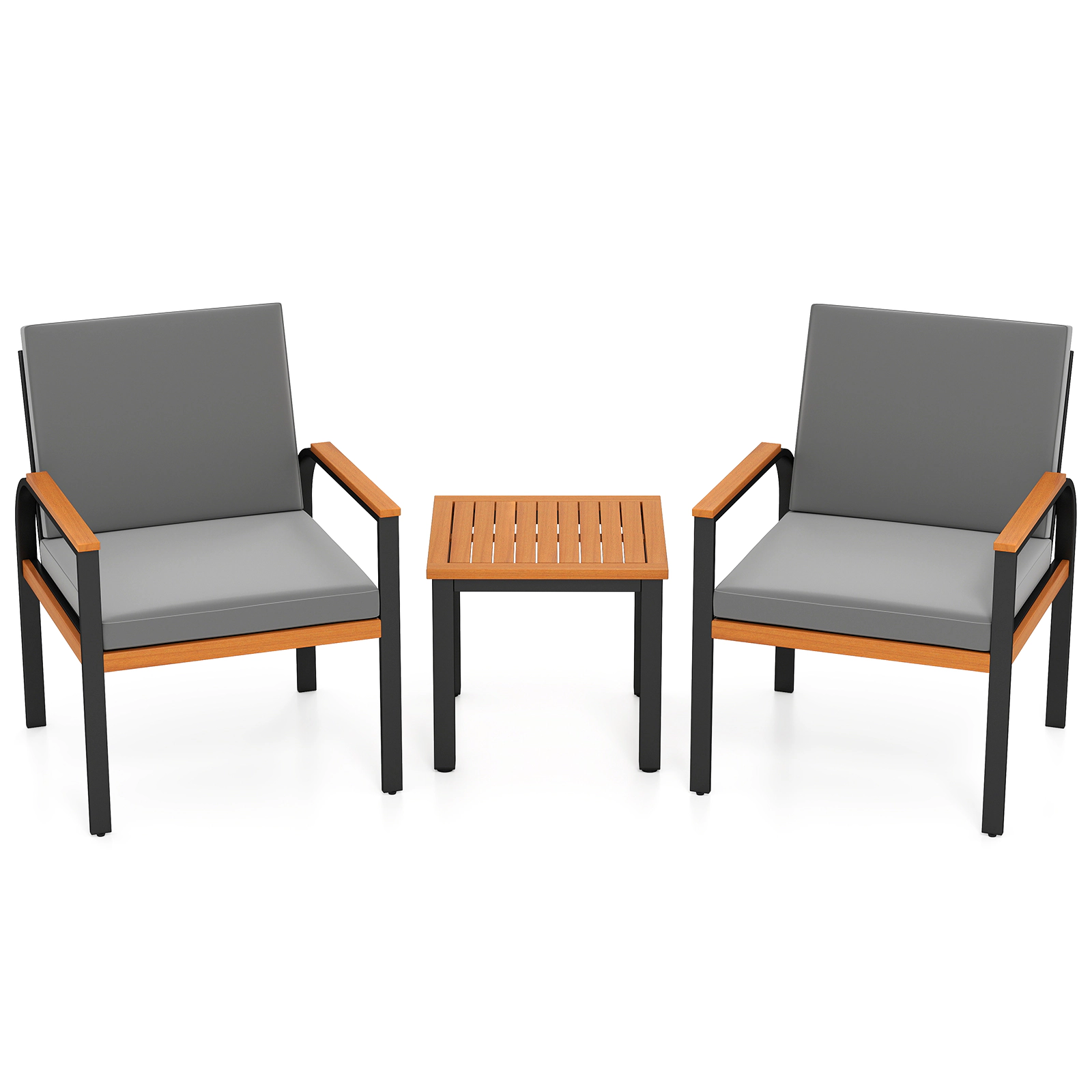 LJG 3 Piece Patio Furniture Set Outdoor Conversation Set with Coffee Table