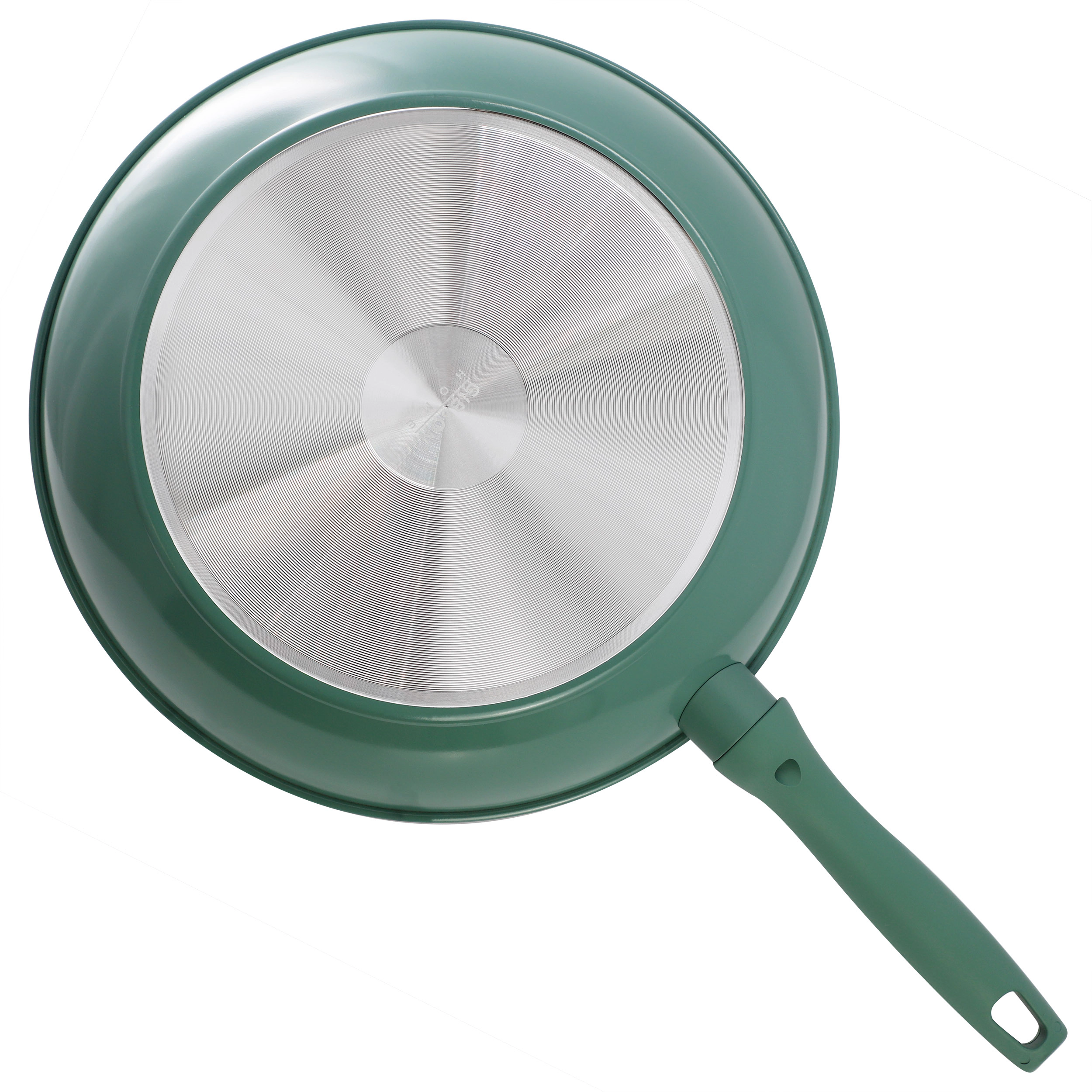 Gibson Home Barnsdall 12in Nonstick Aluminum Frying Pan in Green