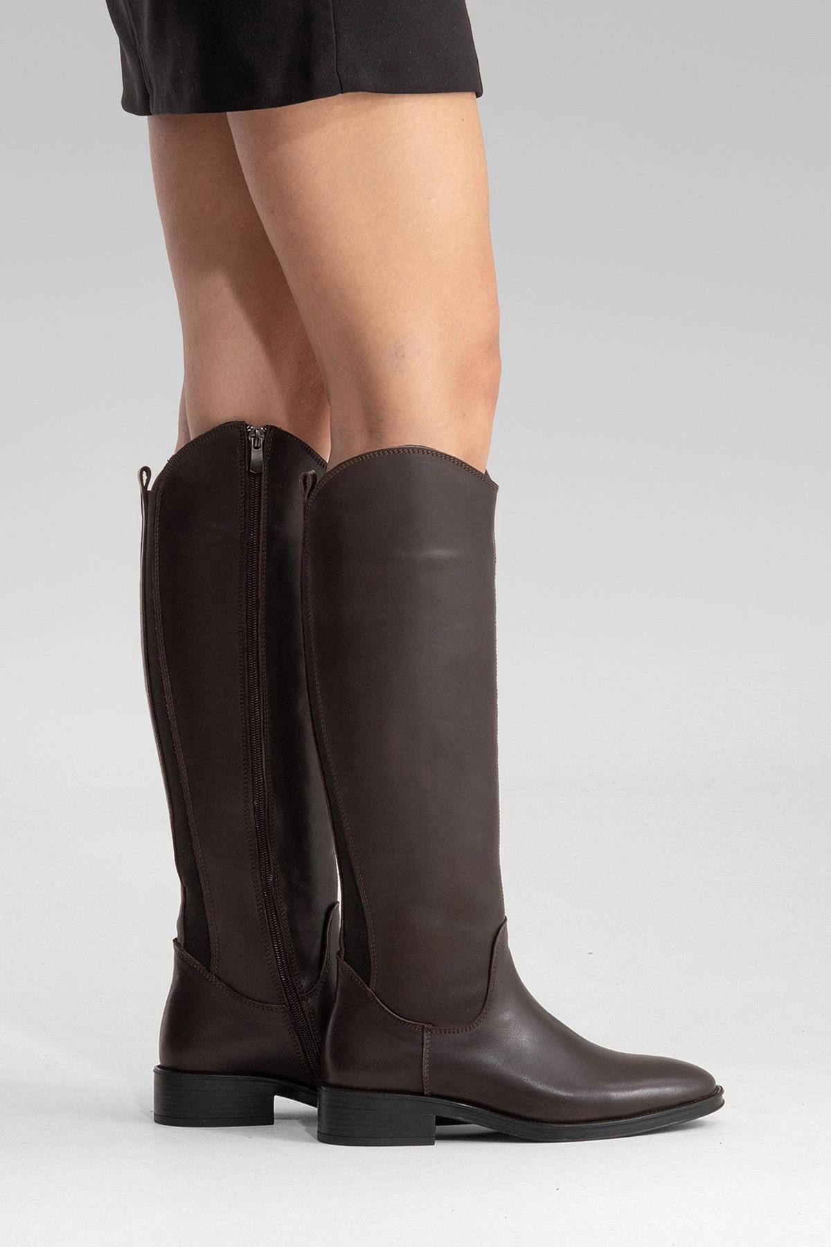 Forever & Always Womens Ruiz Leather Knee High Boots