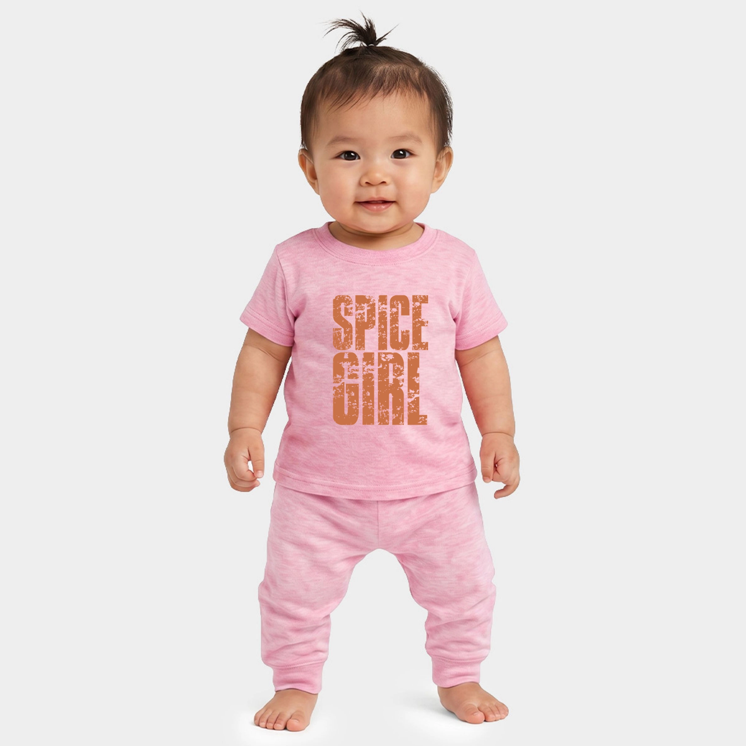 The Juniper Shop - Infant Jogger Pant Crew Set Spice Girl Block Distressed