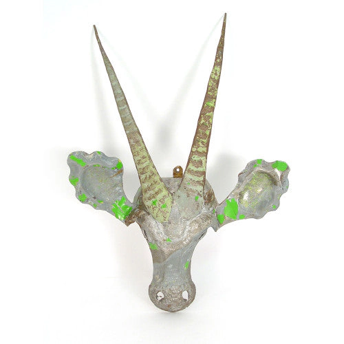 Mbare Sable Animal Mask Recycled Metal Wall Art