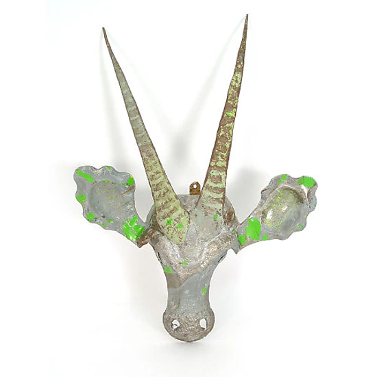 Mbare Sable Animal Mask Recycled Metal Wall Art