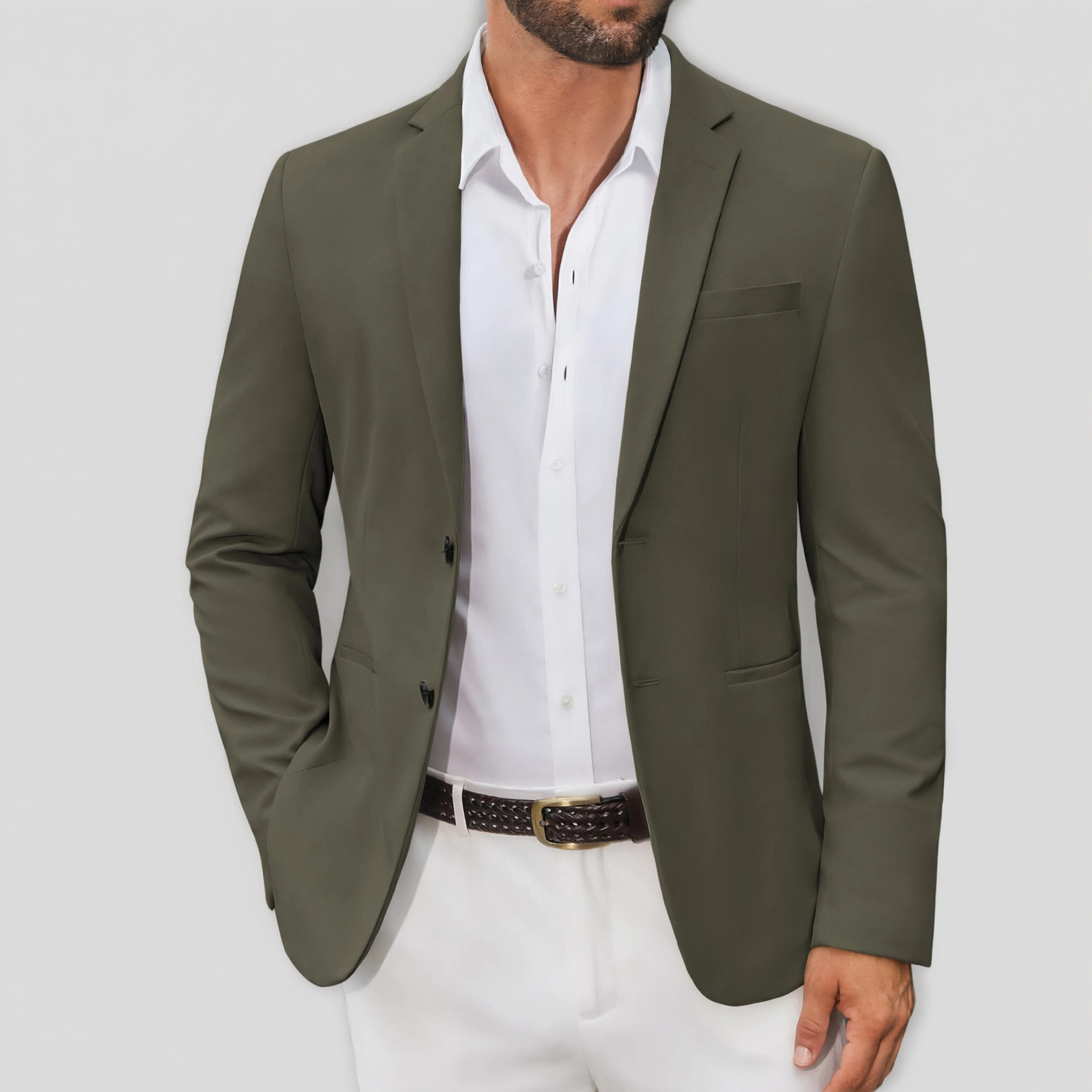 COOFANDY Men's Slim Fit Two Button Notch Lapel Casual Blazer Sport Coat Suit Jacket