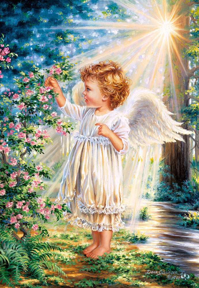 CASTORLAND 1000 Piece Jigsaw Puzzle, An Angel's Touch, Sweet Cherub, Dona Gelsinger, C-103867-2